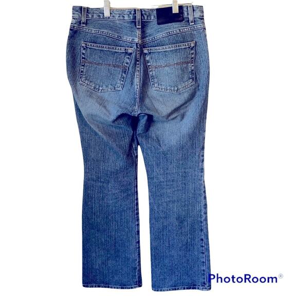 Express Jeans Women’s Size 7 Low Rise Flare Boho Hippie Vintage y2k Retro - Picture 2 of 5